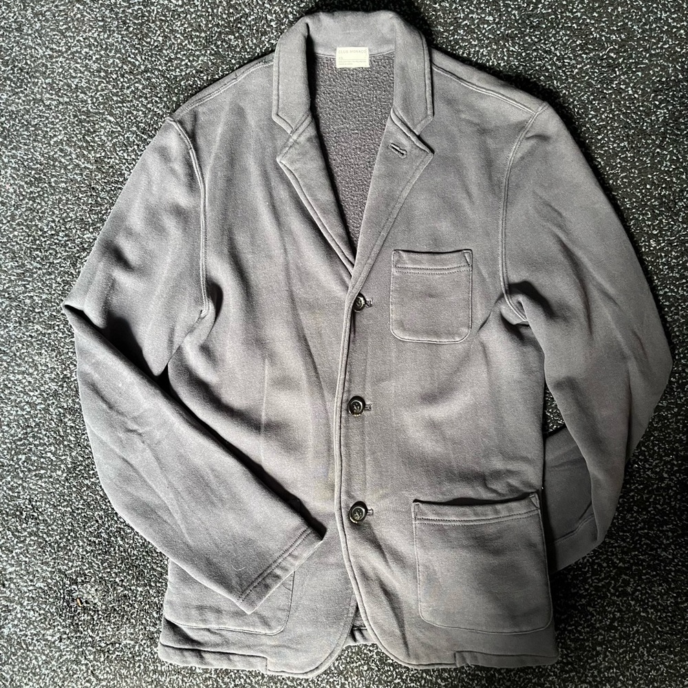 Charcoal Gray Cotton Blazer